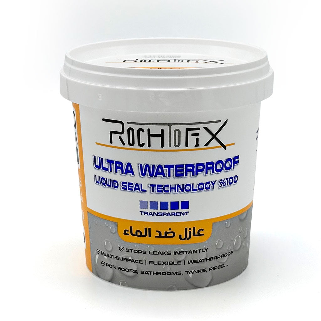 RochFix Ultra Waterproof Liquide Transparent Antifuite Multi-Surface – عازل ضد الماء متعدد الإستعمالات