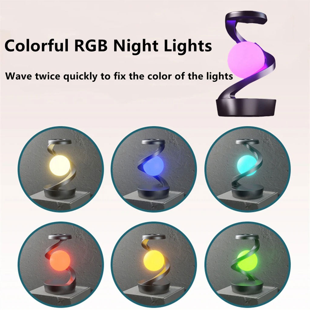 Lampe de Chevet en Spirale Design Moderne Lumière RGB – مصباح لاسلكي بأضواء متغيرة
