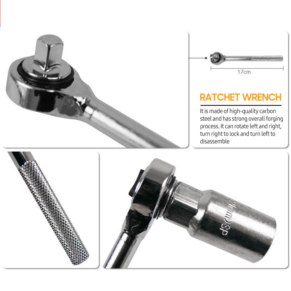 Caisse De 40 Clés À Douilles Mixtes 1/4″ Et 3/8″ Aiwa