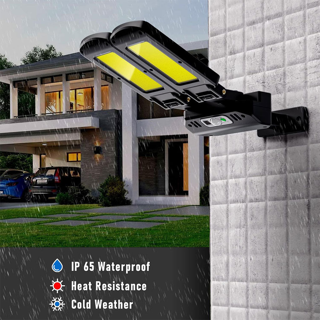 Lampadaires solaires d'extérieur 200 LED avec télécommande et détecteur de mouvement - مصباح بالطاقة الشمسية