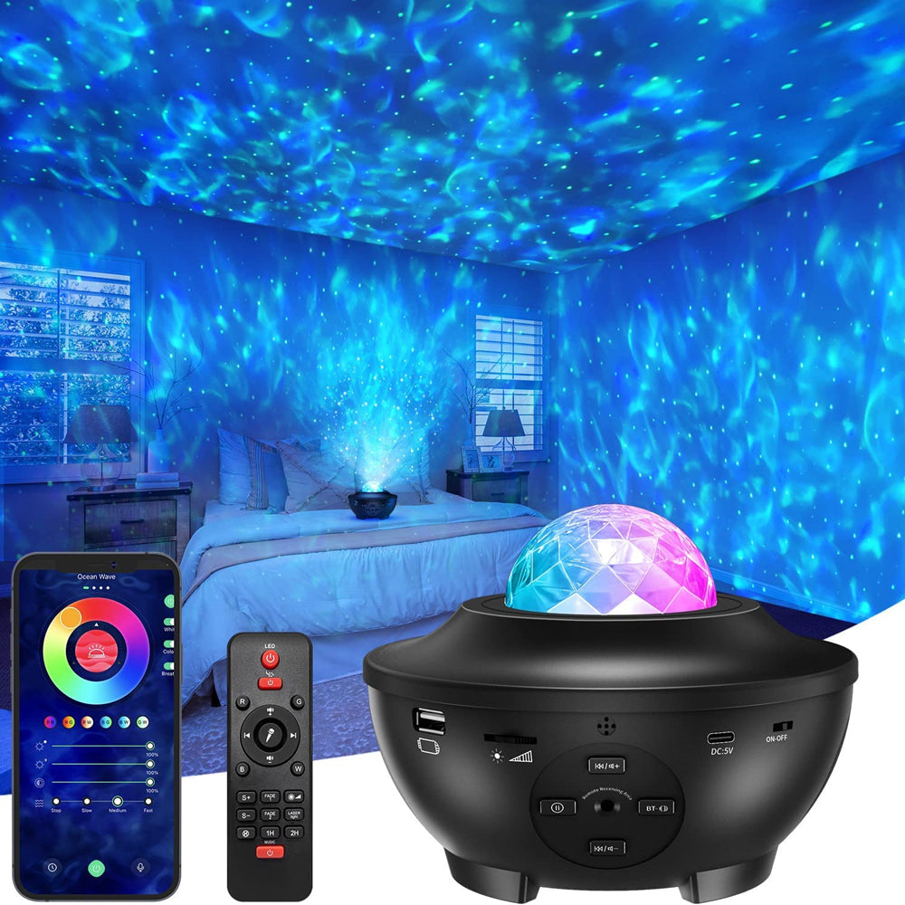 Projecteur Galaxie 3D Laser Bluetooth + haut-parleur USB