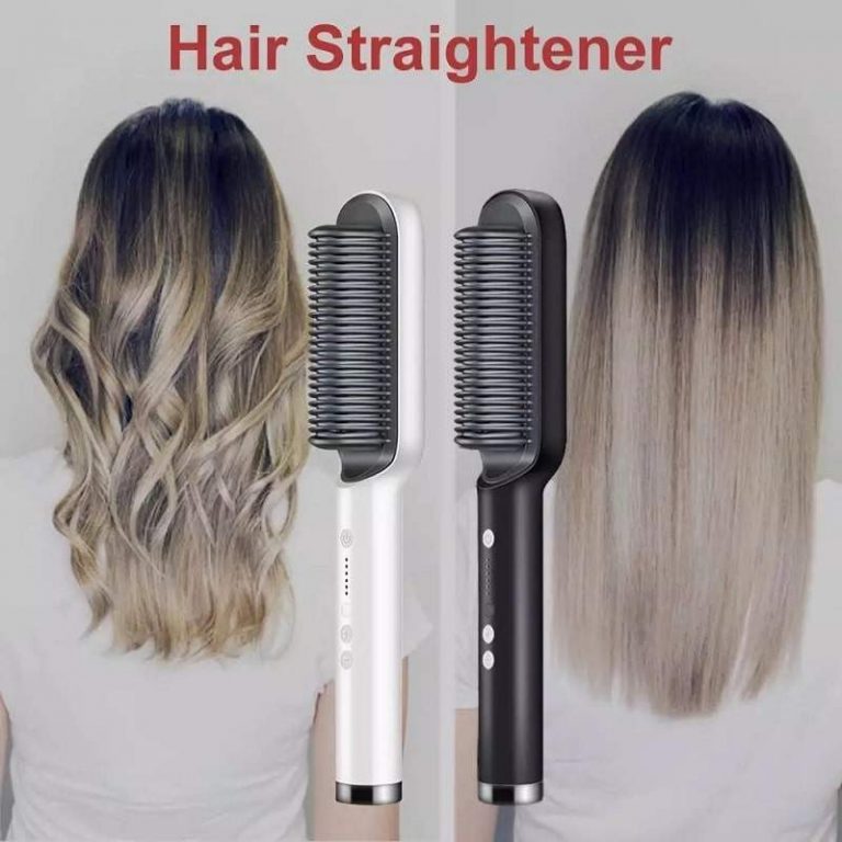 Brosse à cheveux chauffante en céramique 6 niveaux de chaleur 360° – Lisseur HQT-909B