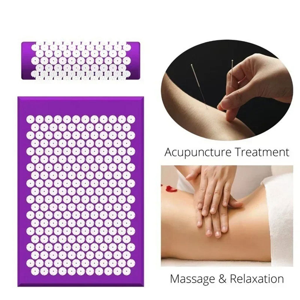 Coussin et Tapis Massage en Polymère d’acupression avec Sac de Rangement – بساط تدليك مع وسادة وحقيبة متنقلة