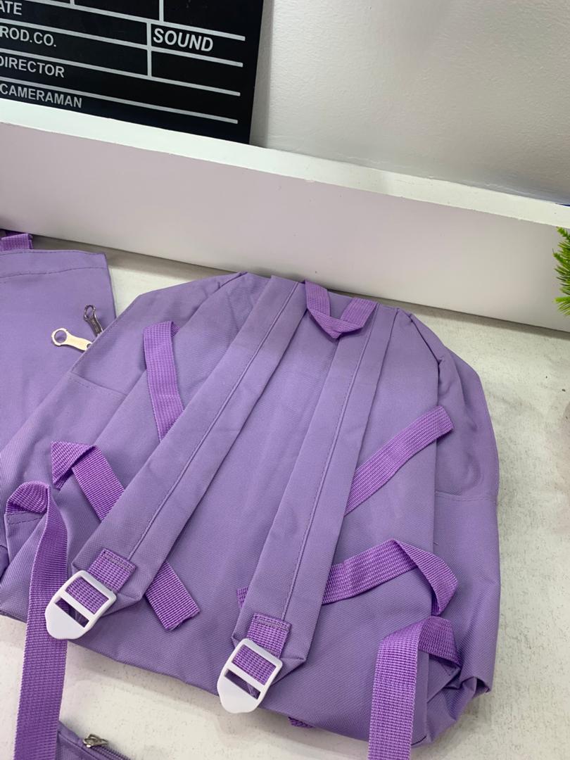 Ensemble de sacs d’école Kawai pour adolescents 4Pcs V3 CLBD Mauve – محفظة 4 قطع كاواي بنفسجي