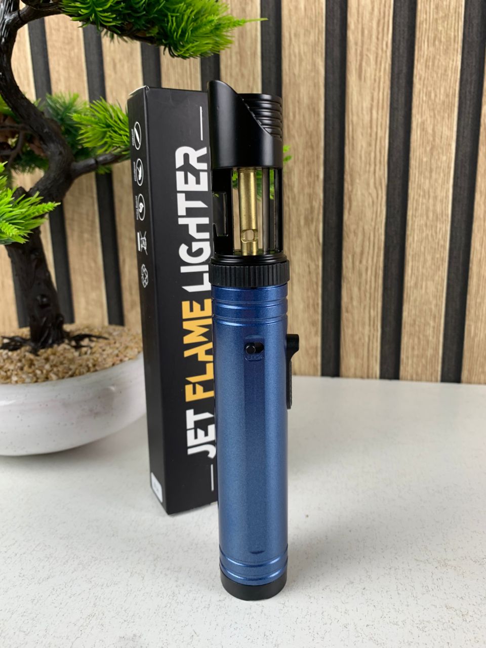 Briquet électrique Jet Flamme avec verrouillage de sécurité et ouvre bouteille
