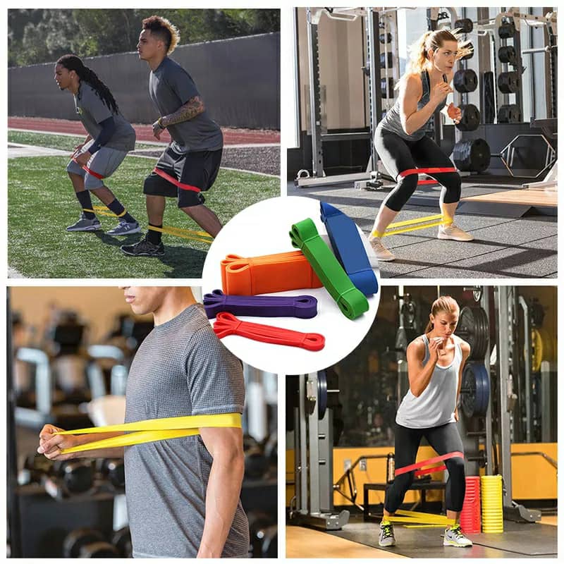 Bande 5Pcs de résistance élastique extensible pour l’entraînement