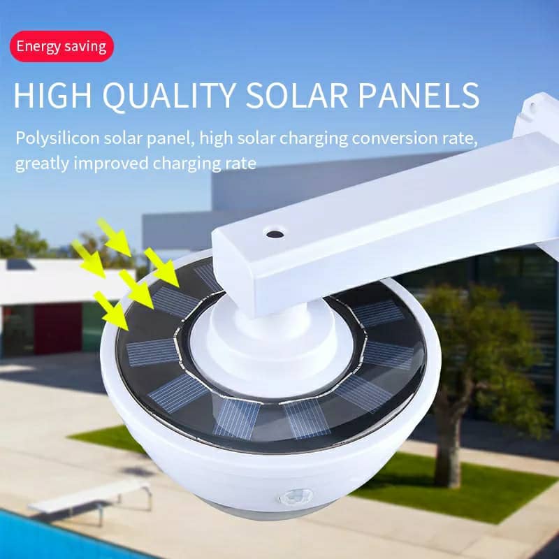 Lampe de Surveillance extérieure solaire Anti-vol, capteur de mouvement PIR à Induction humaine