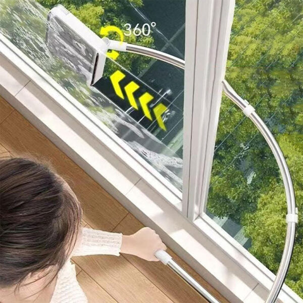 Outil de nettoyage de vitres à long manche télescopique – منظف زجاج خارجي