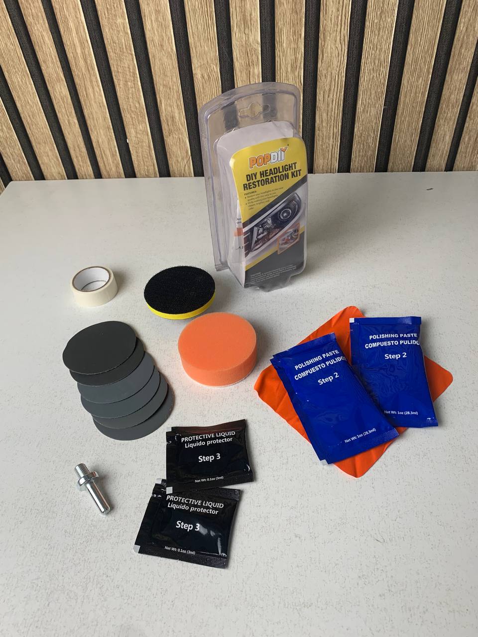 Kit Rénovation Phare Voiture pour Les Rayures De Jaunissement - طقم تنظيف أضواء السيارة