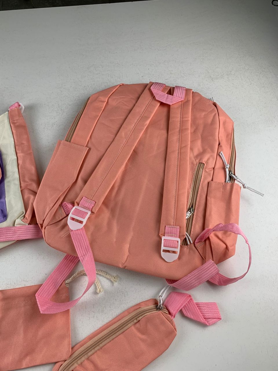 Ensemble de sacs d’école Kawai pour adolescents 5Pcs Guiyu V1 Rose – محفظة 5 قطع كاواي وردي
