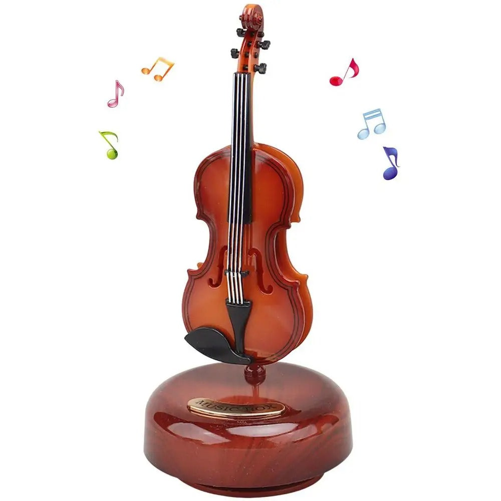 Mini instrument de musique rétro VIOLON, boîte à musique Décoration