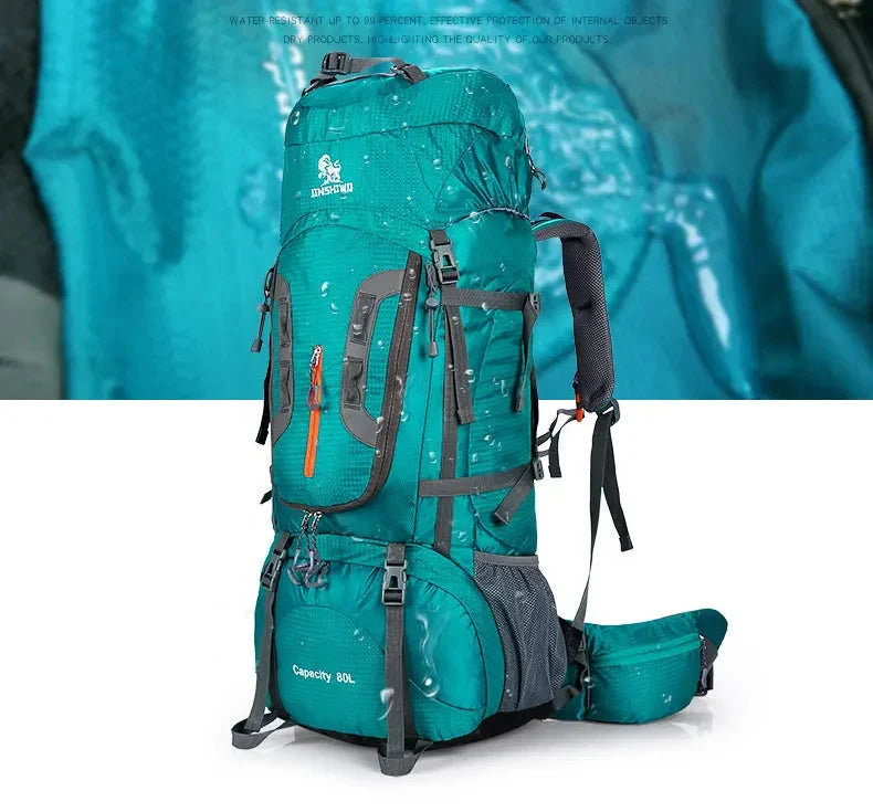 Sac à dos randonnée professionnel 80 L étanche, système de soutien dorsal léger