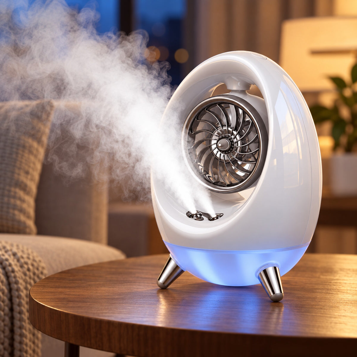 Chauffage Soufflant de Bureau 500W avec Humidificateur - مدفئة مكتبية 500 واط مع مروحة ورذاذ ترطيب