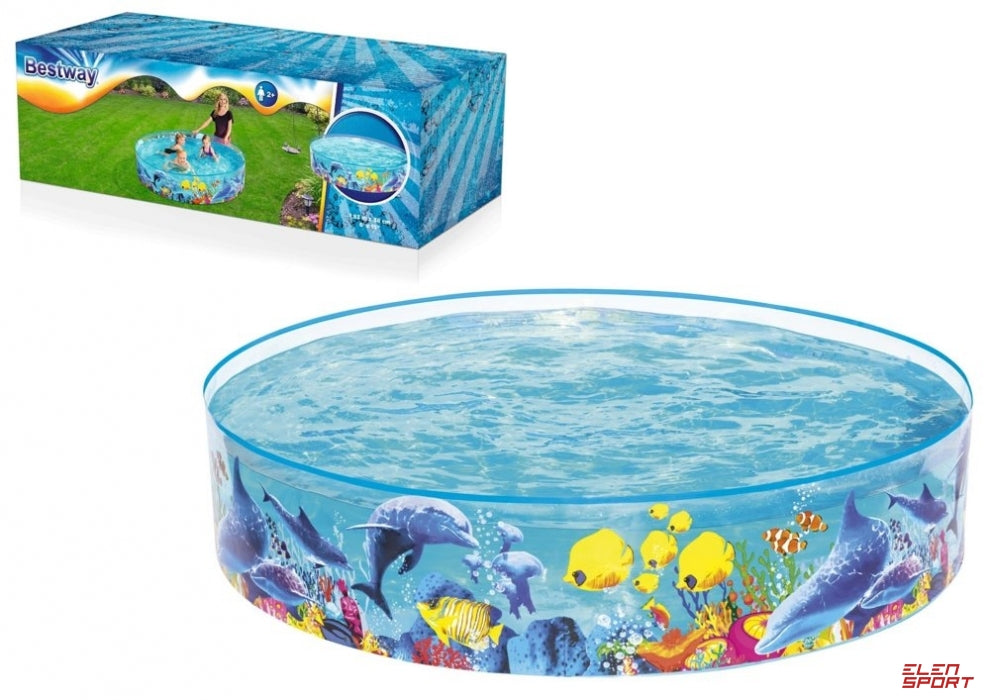 Piscine AquariumRonde en Vinyle et PVC Transparente Pour Enfants 183x38cm#55030