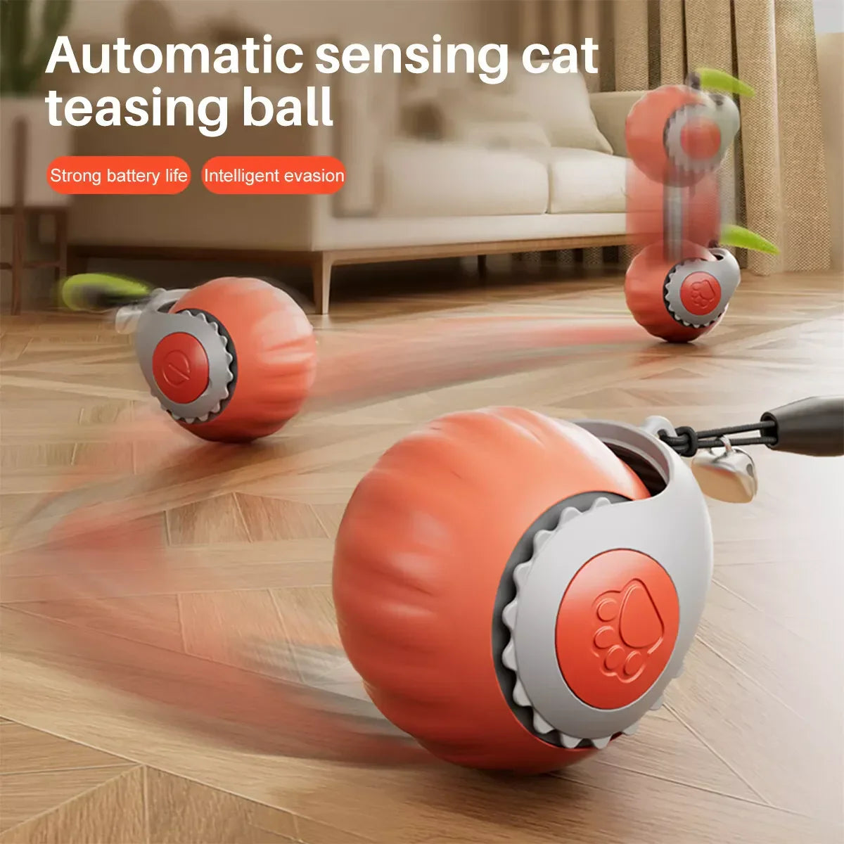 Jouets interactifs pour chat boule roulante électrique – لعبة القطط الكرة المتدحرجة الكهربائية