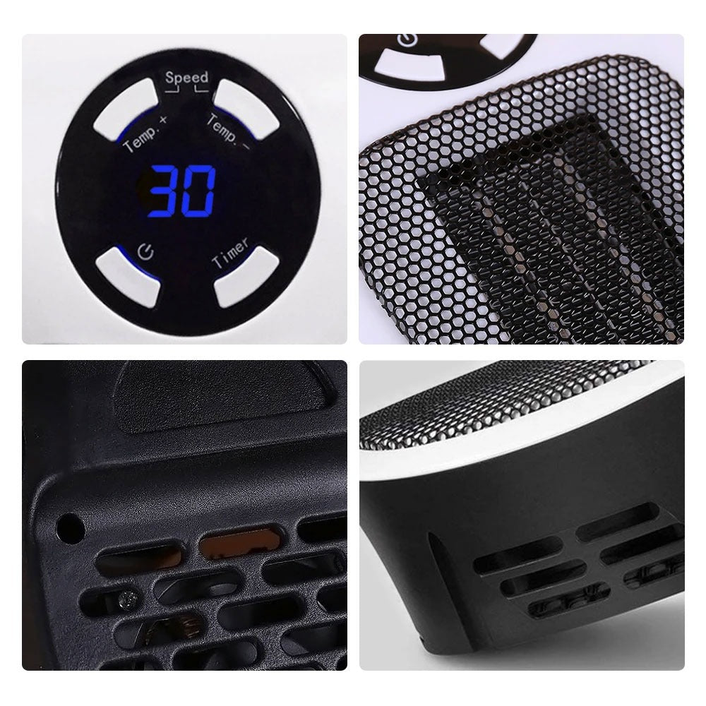 Mini Chauffage Mural Électrique 500W + Télécommande – سخان كهربائي صغير للحائط