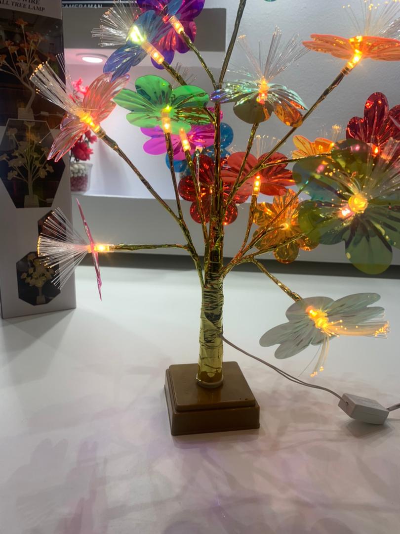 Lampe de Table Fleurs Colorés avec LED – مصباح طاولة للديكور