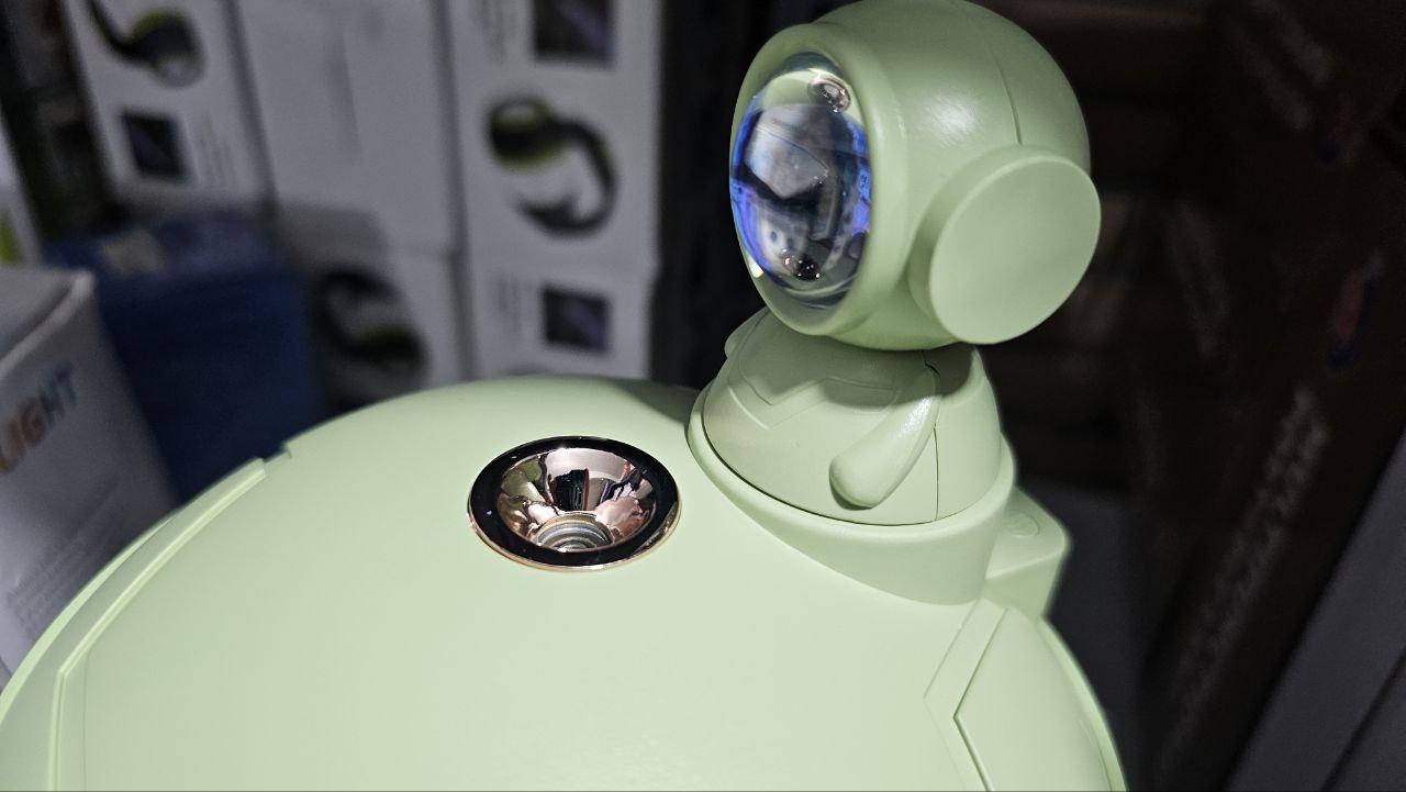 Lampe de coucher de soleil d'astronaute et humidificateur d'air sans fil, diffuseur à batterie Rechargeable1200mAh