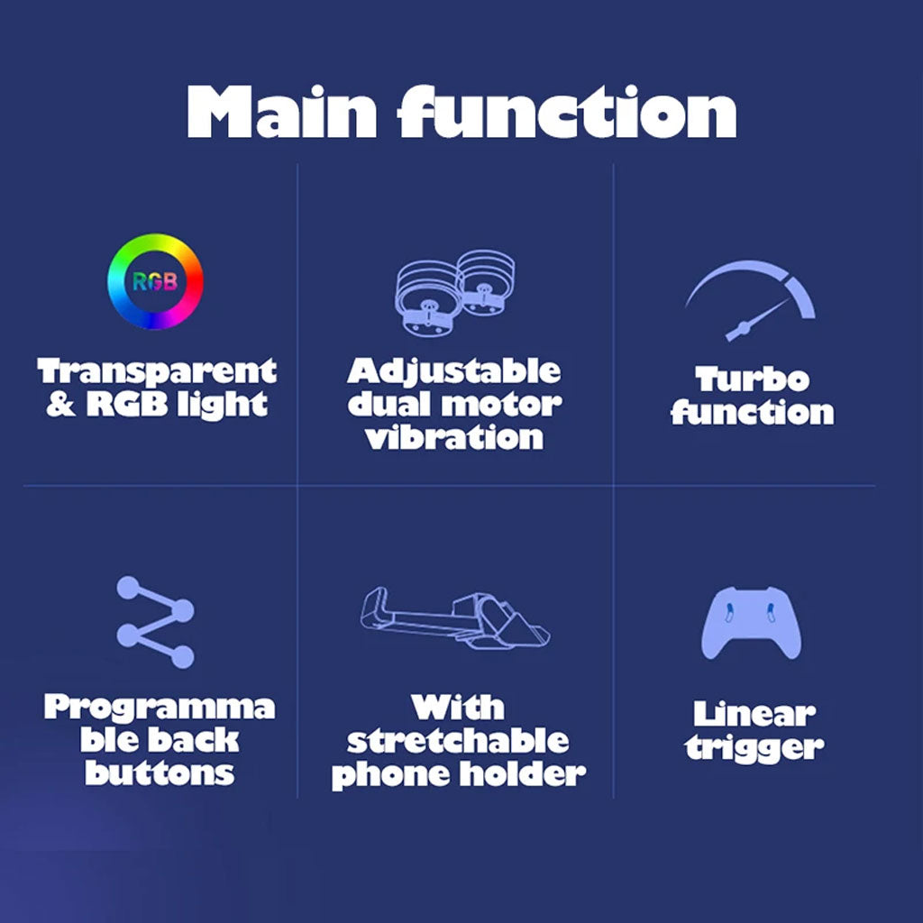 Manette de jeu sans fil IPEGA PG-9666TH avec poignets lumineux RGB - يد تحكم لاسلكية