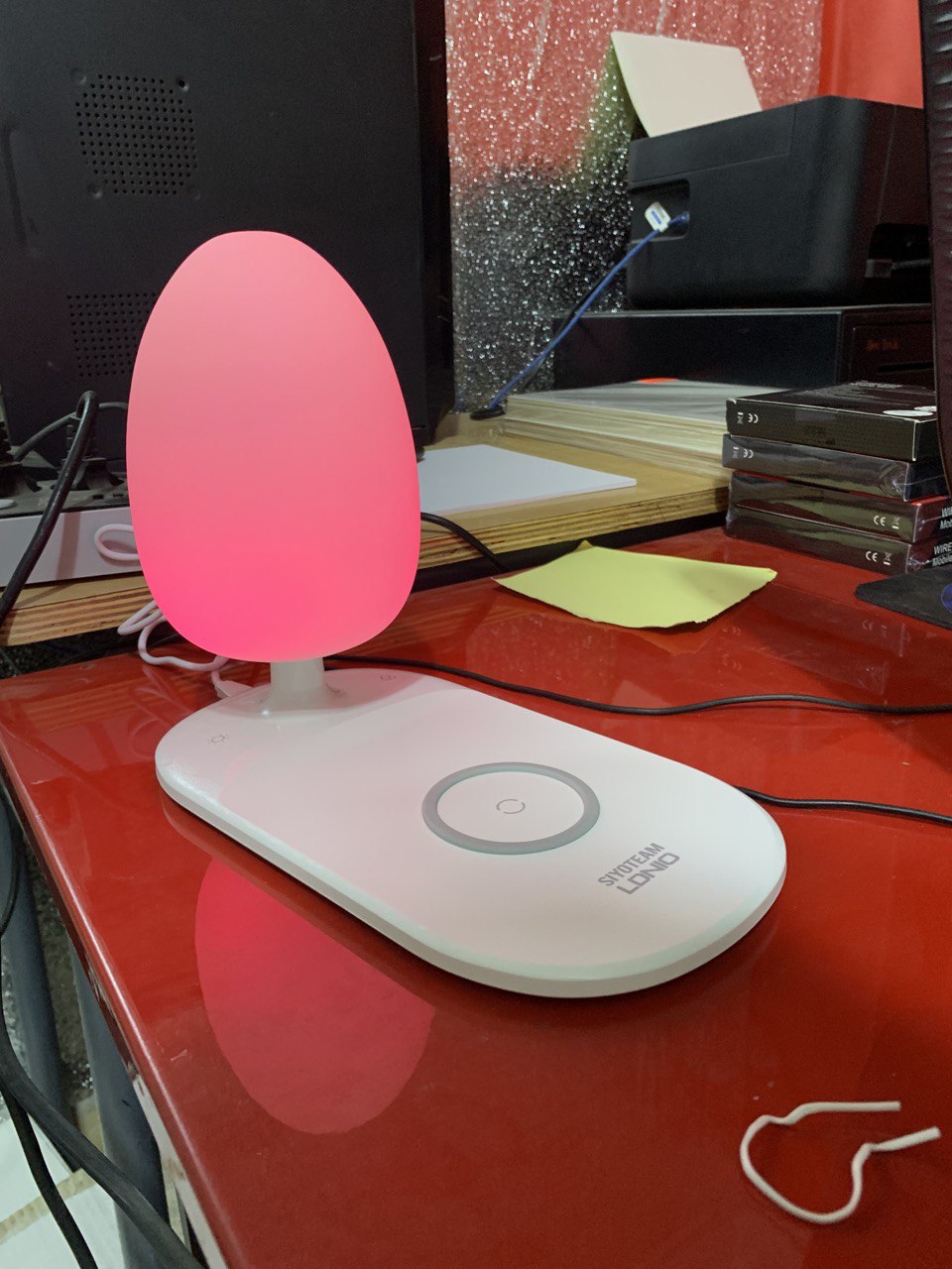Veilleuse à luminosité réglable, chargeur de téléphone sans fil LDNIO Y3