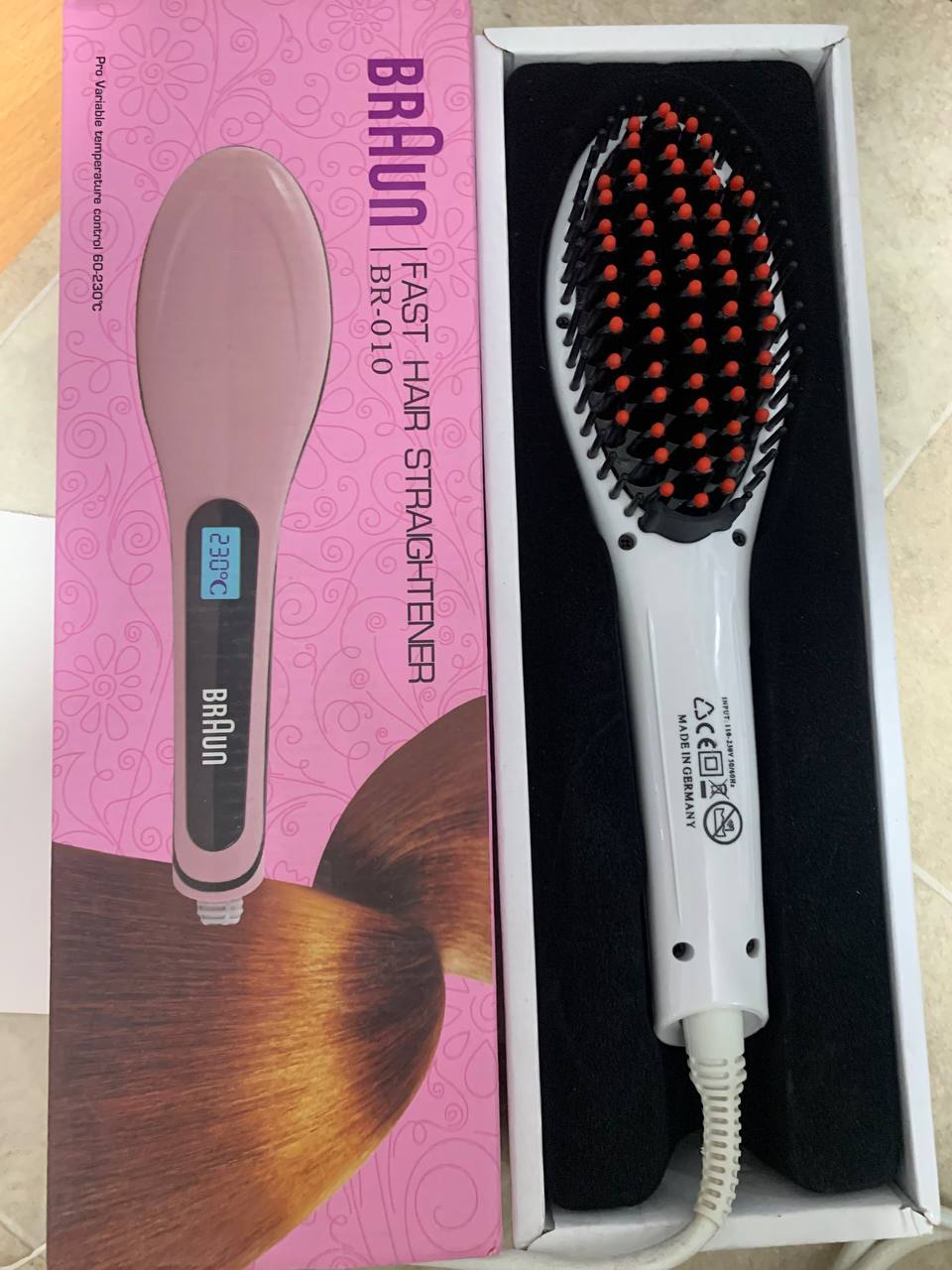 Braun Brosse à cheveux en céramique avec écran LCD chauffage numérique