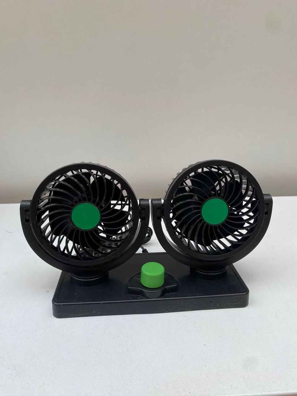 Double Ventilateur électrique pour voiture 2 vitesses rotatif à 360 degrés
