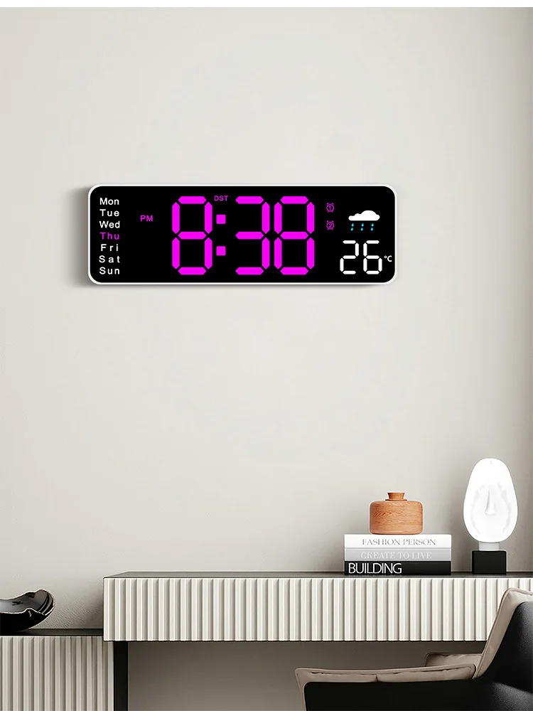 Horloge Numérique Murale avec Affichage de la Température 6656 – ساعة رقمية للحائط و المكتب