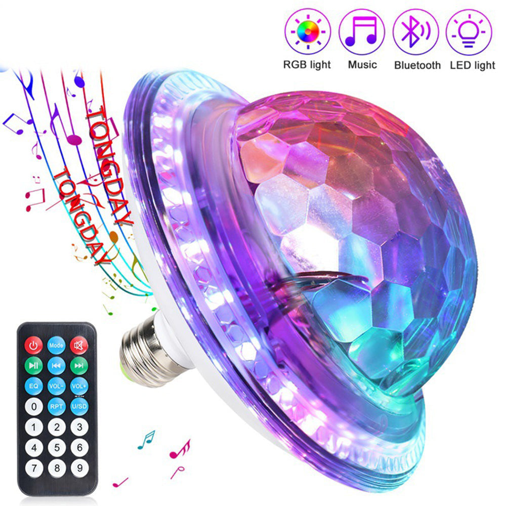 Boule Magique en Cristal UFO Musique Bluetooth LED RGB E27 - تنزوت