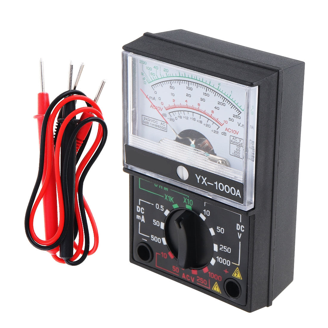 Multimètre Portable avec une paire de stylos de Test pour mesurer la tension DC AC et le courant continu YX-1000A تنزوت