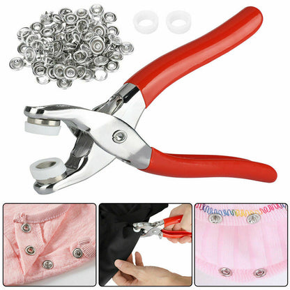 Pince à boutons-pression en métal avec pince à clip تنزوت