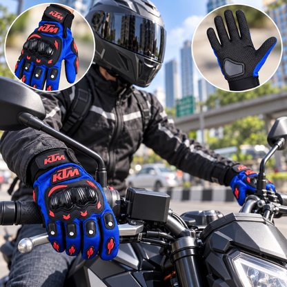 Gants de Moto KTM Protection Articulations et Grip Antidérapant - قفازات دراجات نارية مع حماية للمفاصل وتصميم مضاد للانزلاق