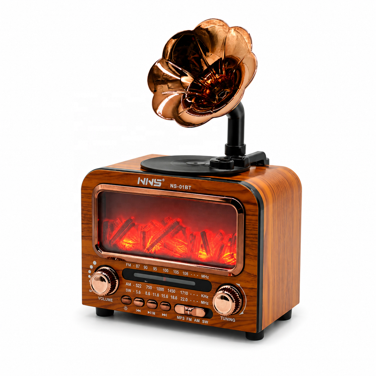 Haut-Parleur Bluetooth Vintage avec Radio NNS NS-01BT - مكبر صوت ومذياع كلاسيكي بلوتوث