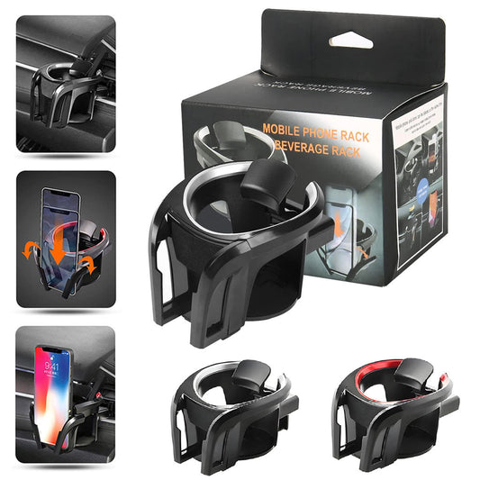 Porte-gobelet et support téléphone multifonction 2 en 1 pour voiture – حامل هواتف ومشروبات في السيارة - تنزوت