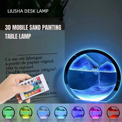 Sablier Lampe led 3D tactile USB en verre avec télécommande