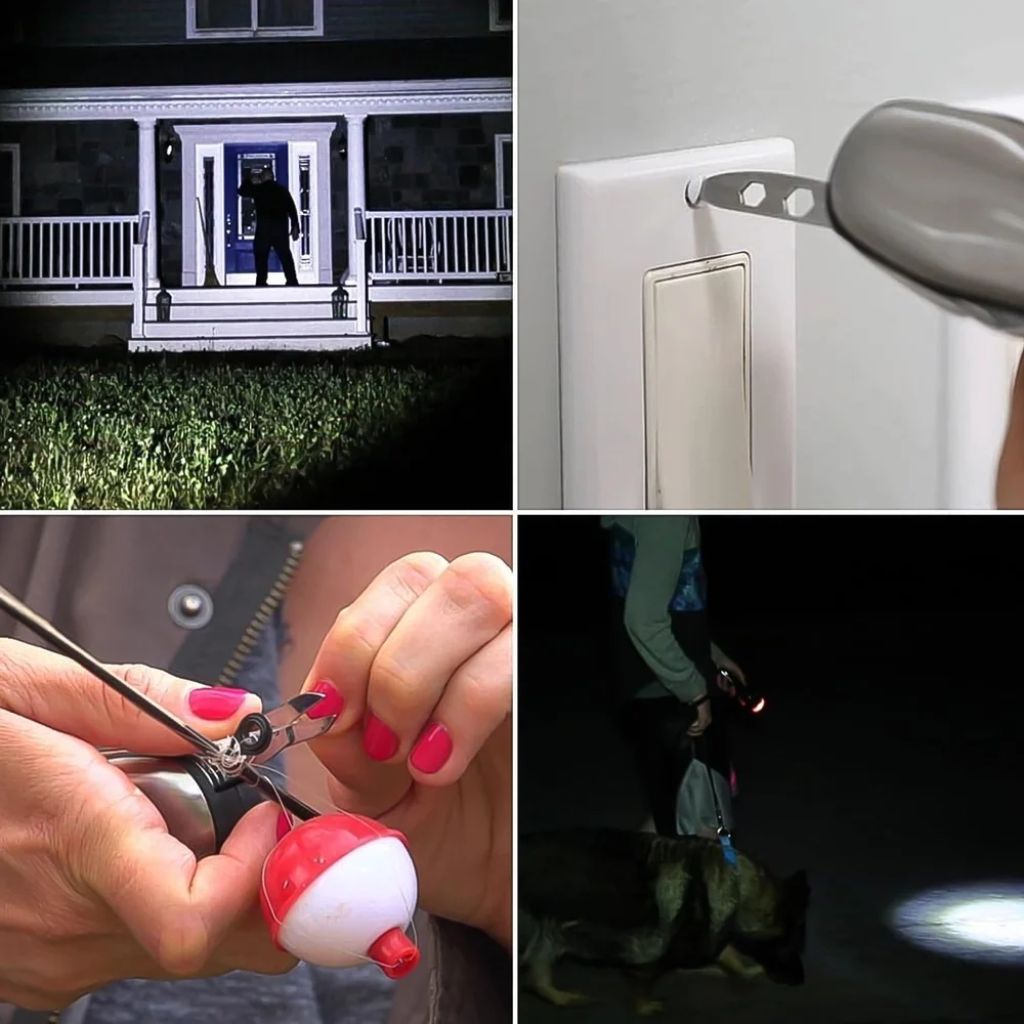 Lampe de Poche Multifonction 13-en-1 avec Coupe-Ceinture de Sécurité – مصباح يدوي متعدد الوظائف 13 في 1 مع قاطع حزام الأمان
