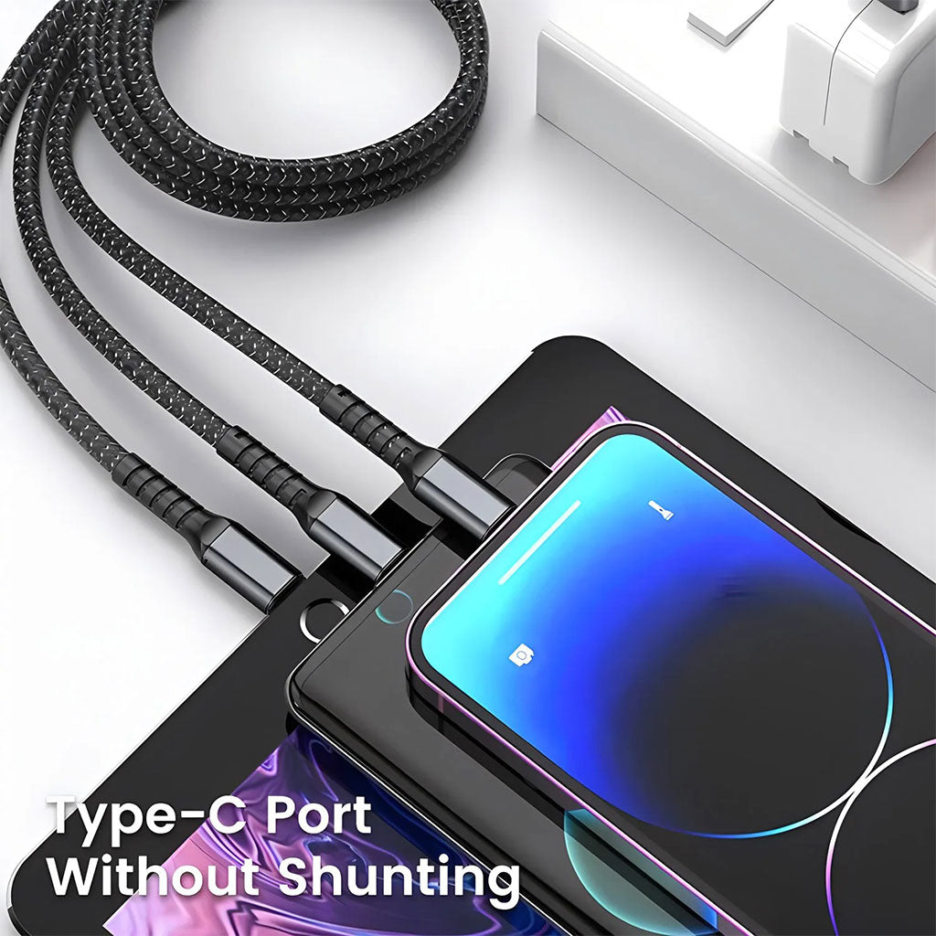 Câble USB 3en1 100W Charge rapide pour tout Type de Smartphone – كابل شحن سريع