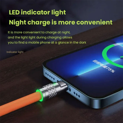 Câble de charge Rapide 3en1 Câble USB de 1.2 m avec 3 connecteurs 100W – كابل شحن سريع