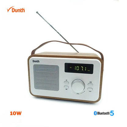 Radio Vintage et haut parleur bluetooth 5.0 Couleur bois 1200mAh , AUX , USB - تنزوت