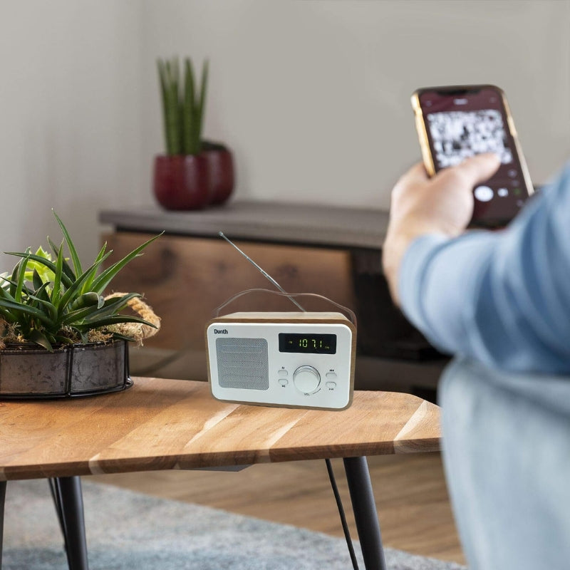 Radio Vintage et haut parleur bluetooth 5.0 Couleur bois 1200mAh , AUX , USB