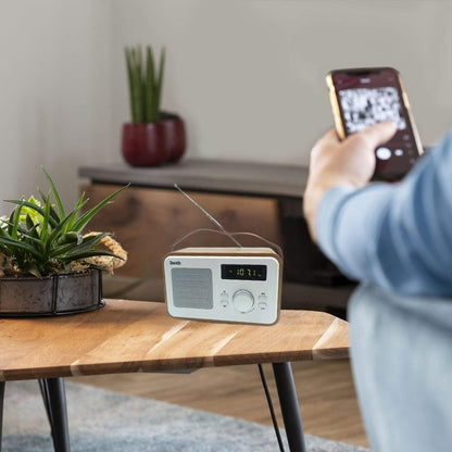 Radio Vintage et haut parleur bluetooth 5.0 Couleur bois 1200mAh , AUX , USB