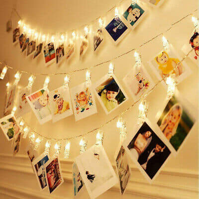 Clips lumineux pour accrocher des photos décoration intérieure
