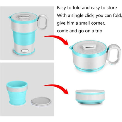 Bouilloire Électrique Pliable en Silicone Alimentaire avec Gobelet Pliable – غلاية مياه قابلة للطي ومحمولة