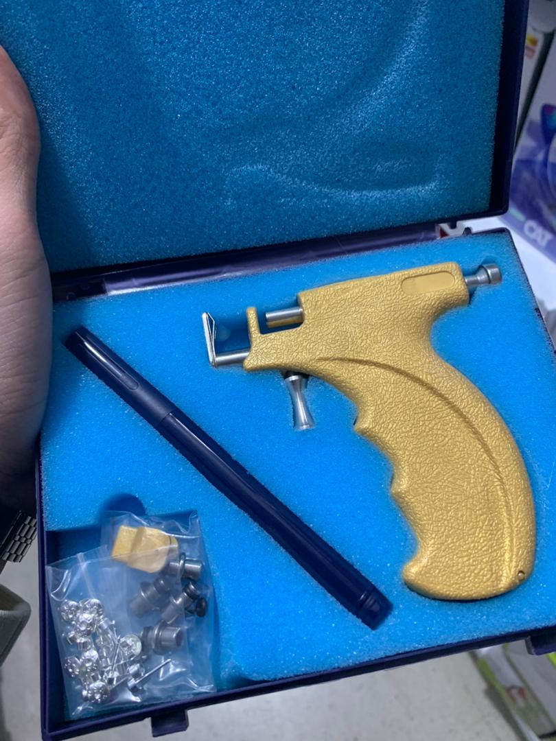 Pistolet de Piercing pour oreilles professionnel sécurisé en acier inoxydable