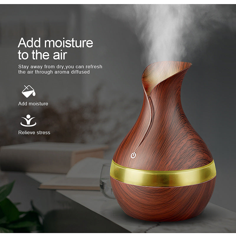 humidificateur vase 300ml Aromathérapie Diffuseur Avec 7 Couleur LED Lumière V2