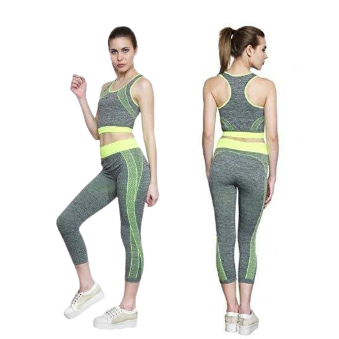 Tenue de sport Extensible 2 Pcs Soutien-G Et Pantalon de Fitness تنزوت