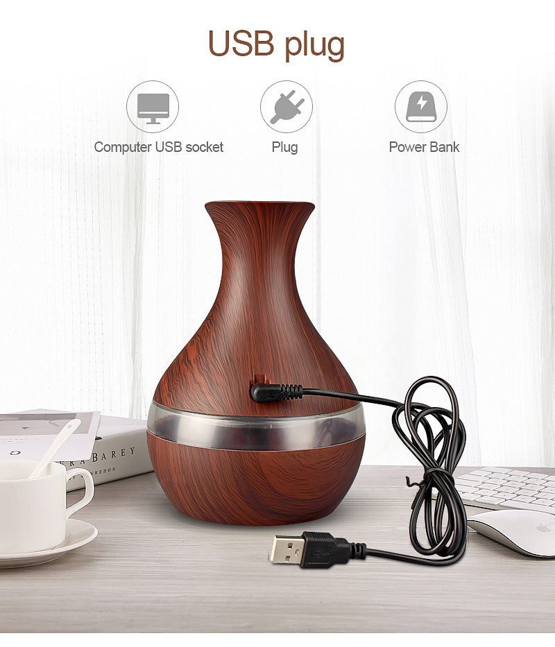 humidificateur vase 300ml Aromathérapie Diffuseur Avec 7 Couleur LED Lumière V2