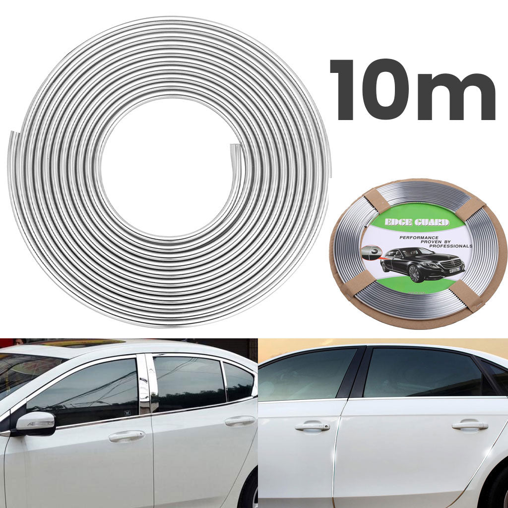 Bande de protection universelle en pour portières de voiture chromées 10m – شريط واقي لباب السيارة - تنزوت