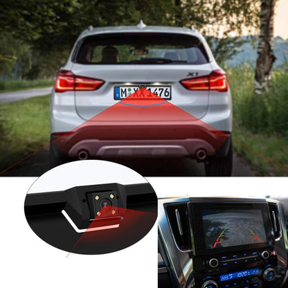 Caméra de recul HD pour voiture, Avec cadre de plaque d'immatriculation Standard , étanche, Vision nocturne, 4 LED
