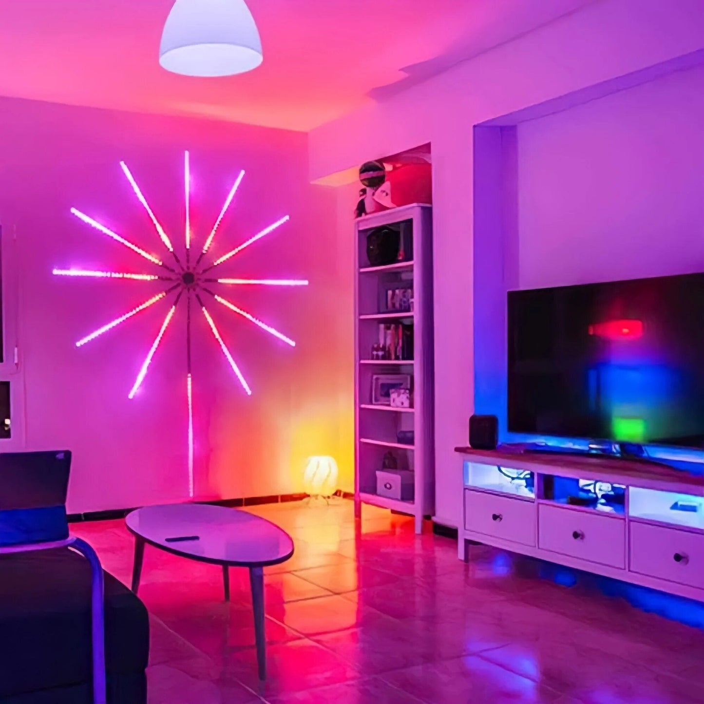 feux d’artifice App Smart Control IC Led RGB Light décoration de la maison