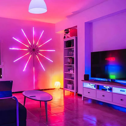 feux d’artifice App Smart Control IC Led RGB Light décoration de la maison